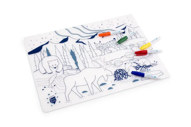 set de table a colorier boreal - SUPERPETIT