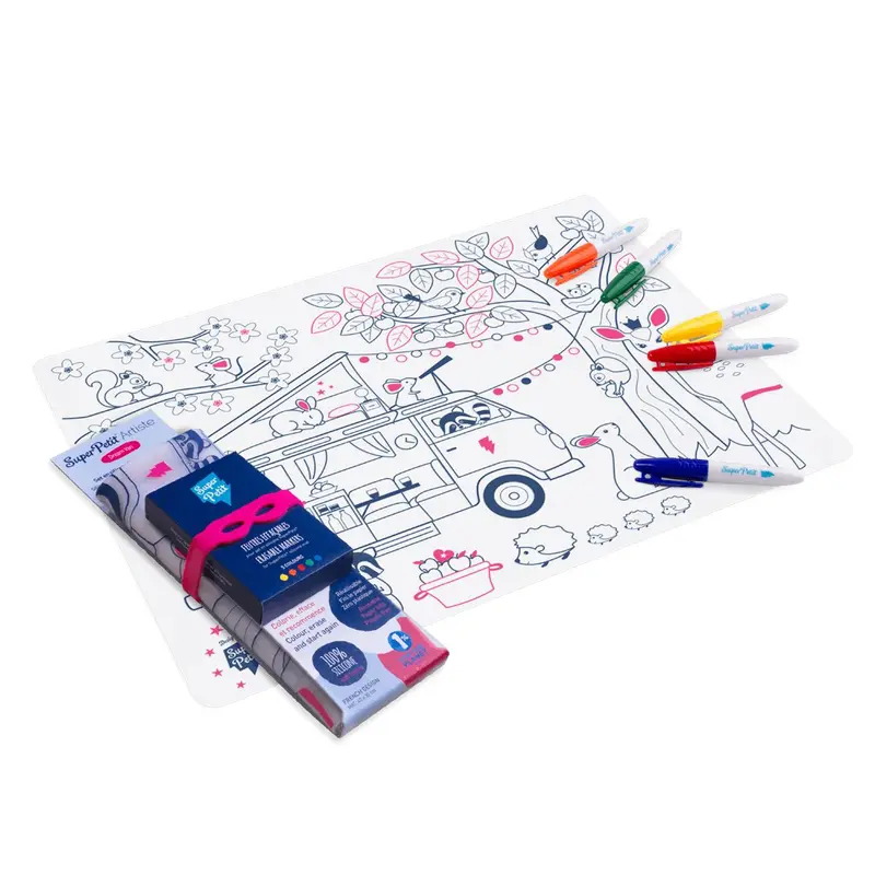 set de table a colorier dream van - SUPERPETIT