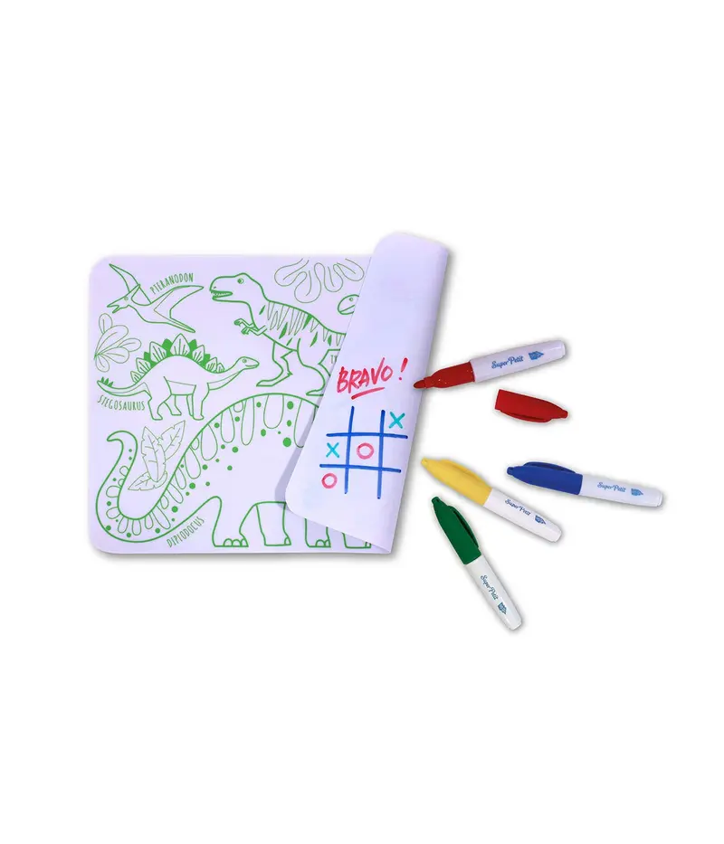 set de table a colorier mini dino - SUPERPETIT