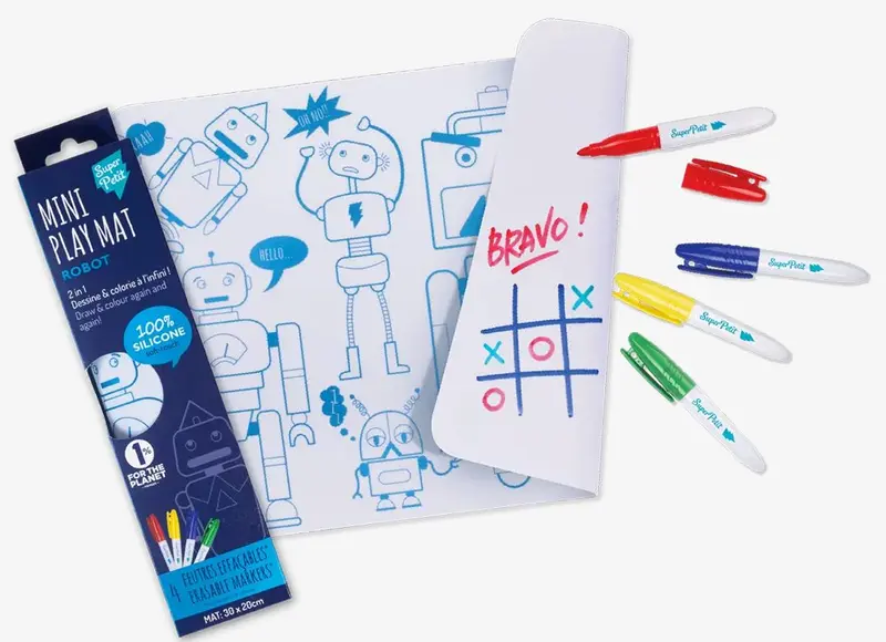 Set de table a colorier mini Robot - SUPERPETIT