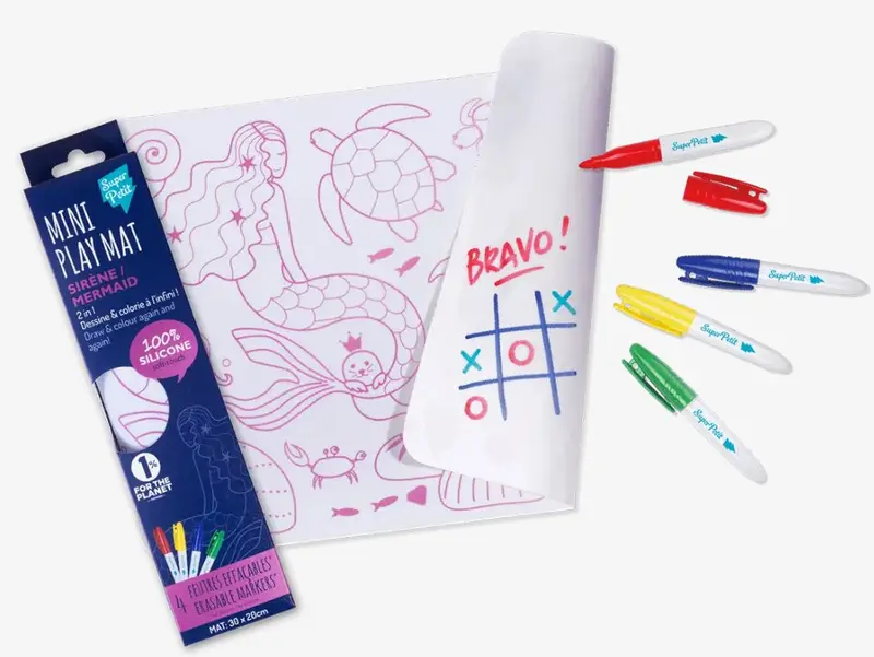 set de table a colorier mini Sirene - SUPERPETIT