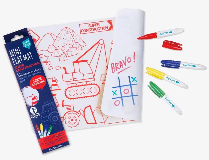 Set de table a colorier mini super construction - SUPERPETIT
