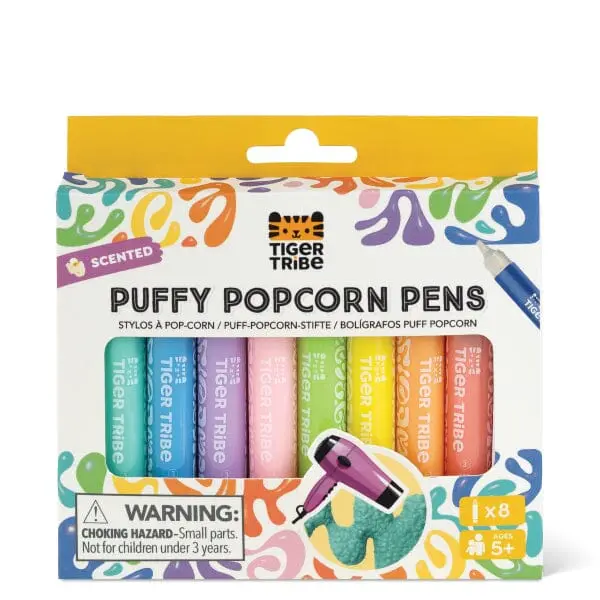 set feutres 3D SCENTED PUFFY POPCORN - TIGER TRIBE