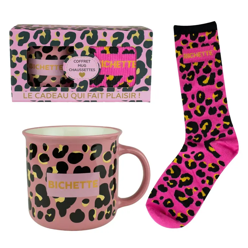 Set mug avec chaussette Bichette - Petits Messages