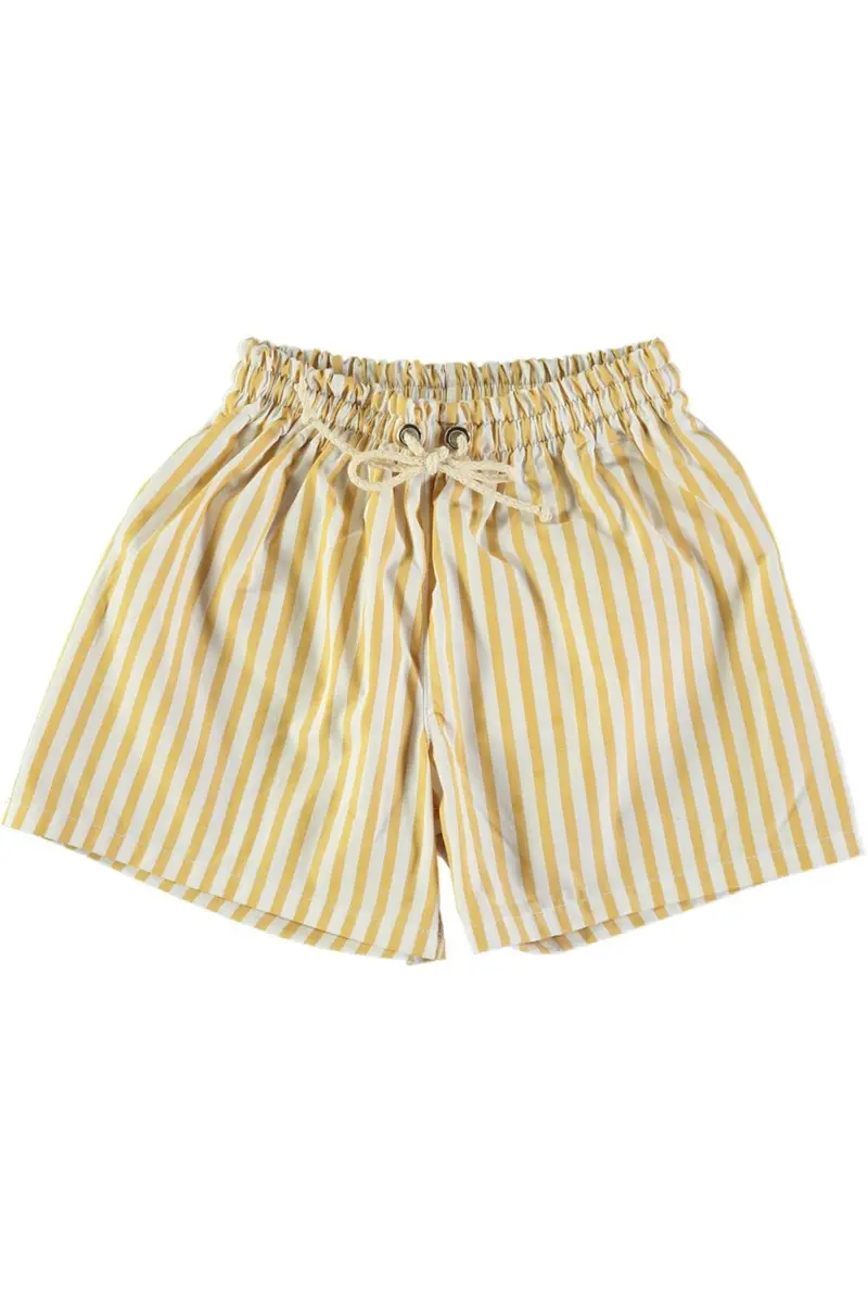 Short de bain garçon Farceur – Rayé jaune