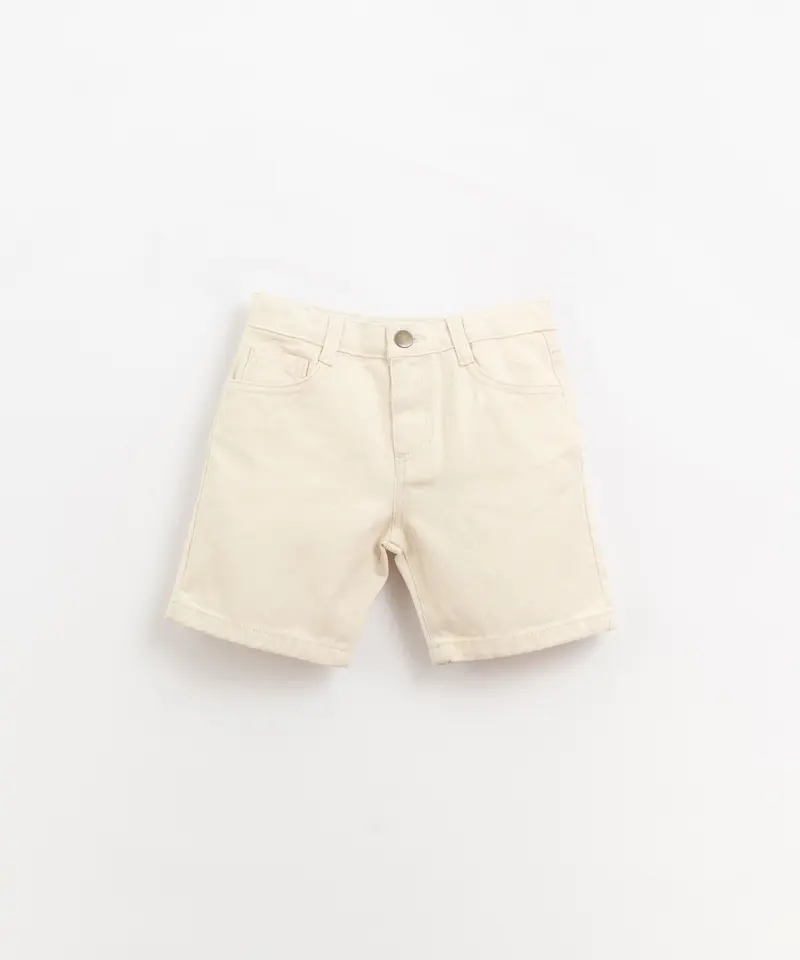 Short en jean blanc garçon