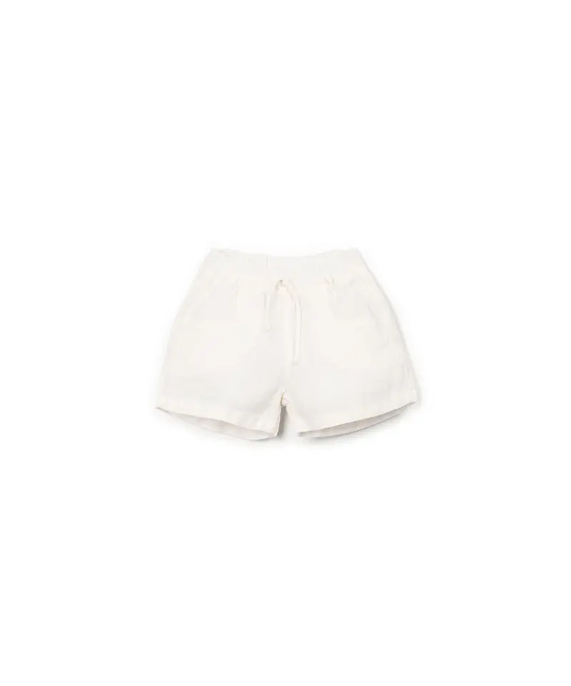 Short en lin blanc