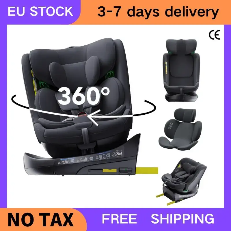 Siège auto bébé R129 i-Size 360° rotation ISOFIX pour 0-12 ans EU Stock