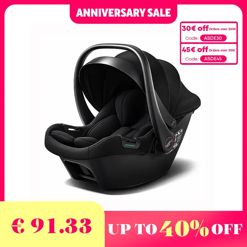Siège auto i-Size Isofix Mybooni — Léger avec auvent solaire