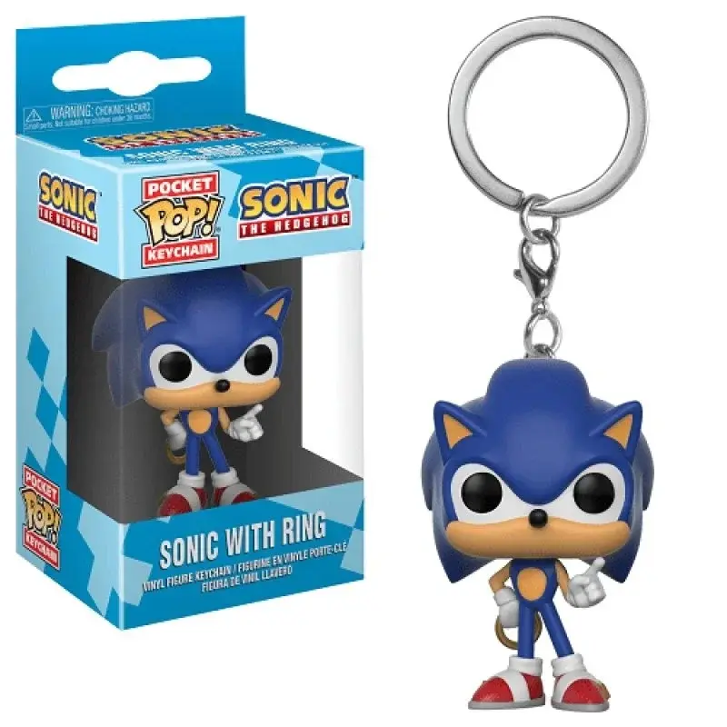 Sonic - Porte-clés Sonic Avec Un Anneau - Pocket Pop Keychain