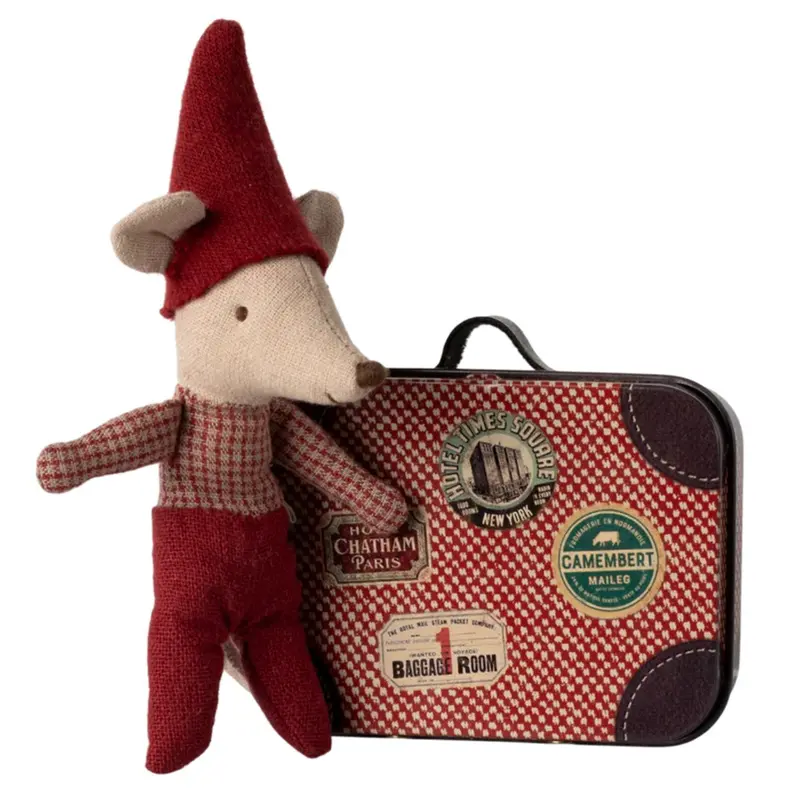 Souris Bébé De Noël Et Sa Valise