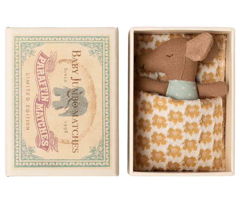 Souris Bébé "Sleepy Wakey" Dans Sa Boîte - Bleu