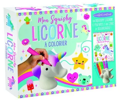SQUISHY A COLORIER LICORNE - AUZOU