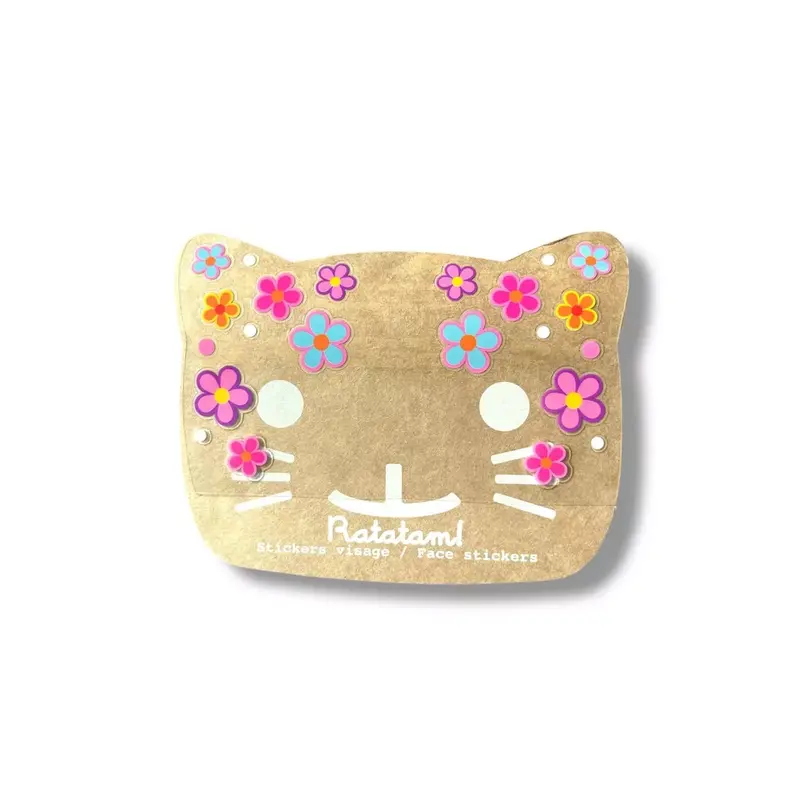 Stickers de visage - Fleurs multicolores - Ratatam