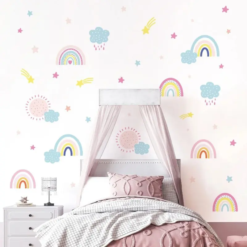 Stickers Muraux Arc-en-Ciel – Chambre Bébé