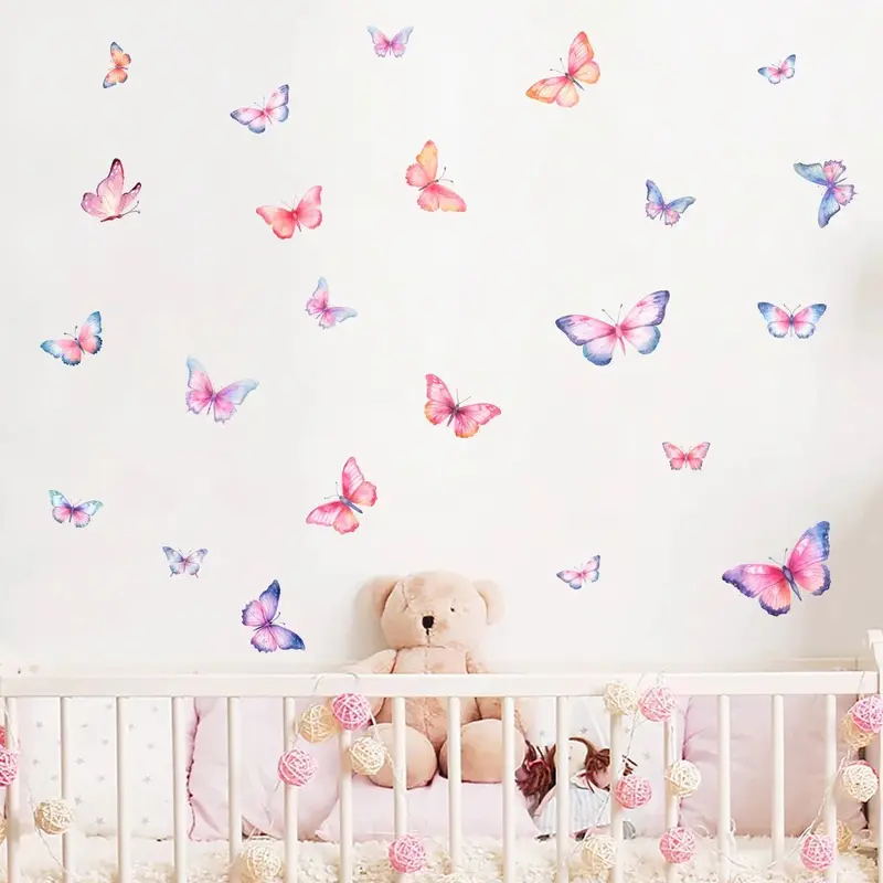 Stickers muraux chambre | Papillons Colorés