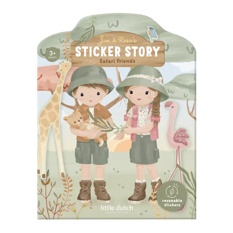 Stickers réutilisables enfant Safari Friends – décor savane