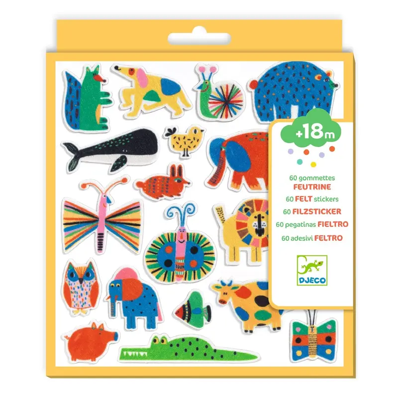 STICKERS TEXTURES Des animaux partout ! - DJECO
