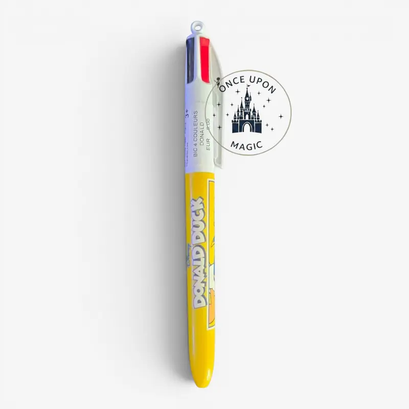 Stylo 4 Couleurs Donald Duck — Accessoire Officiel Disneyland Paris