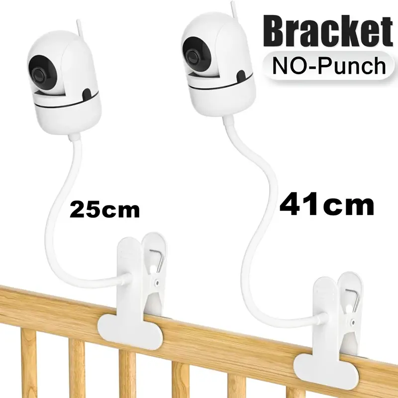 Support caméra babyphone flexible clip - fixation universelle pliable sans perçage webcam moniteur