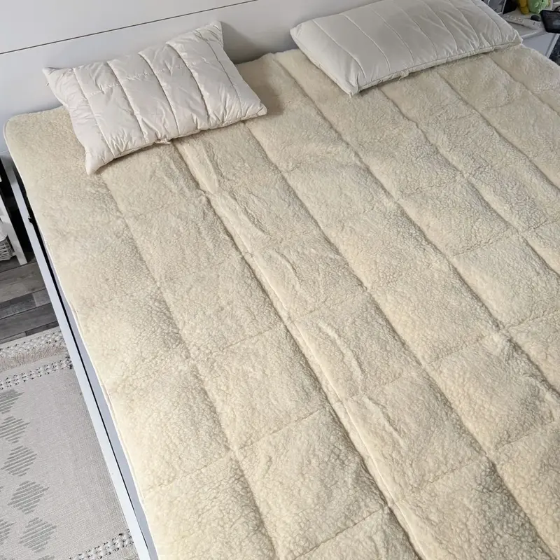 Surmatelas épais en laine bio & coton Sassoupi - 160x200 cm