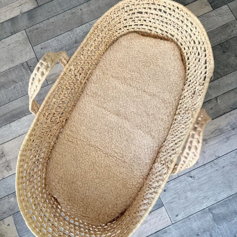 Surmatelas fin couffin en laine vierge Sassoupi - Beige