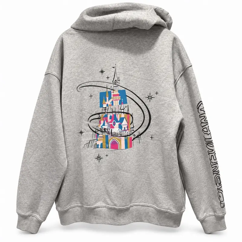 Sweat à capuche gris Sketch Collection Château – Disneyland Paris