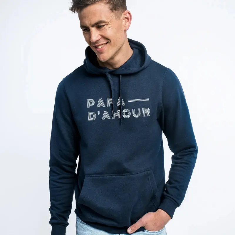 Sweat bleu marine homme « Papa d’amour »