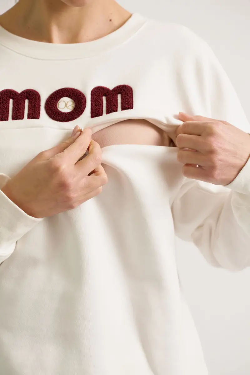 Sweat d’allaitement Mom ivoire