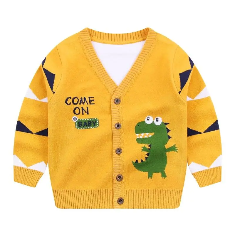 Sweat Dinosaure <br> Pull jaune enfant