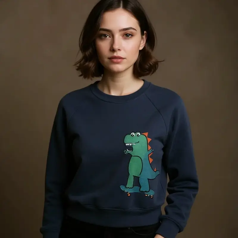 Sweat Dinosaure Enfant Gris ou Bleu Marine
