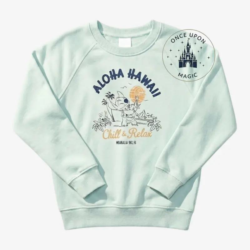 Sweat Femme Stitch « Aloha Hawaii – Chill & Relax » – Exclusivité Disneyland Paris
