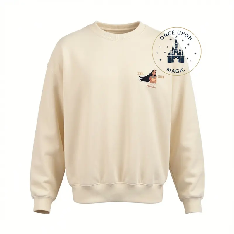 Sweat Princesse Disney – Pocahontas, Jasmine, Belle ou Ariel – Disneyland Paris