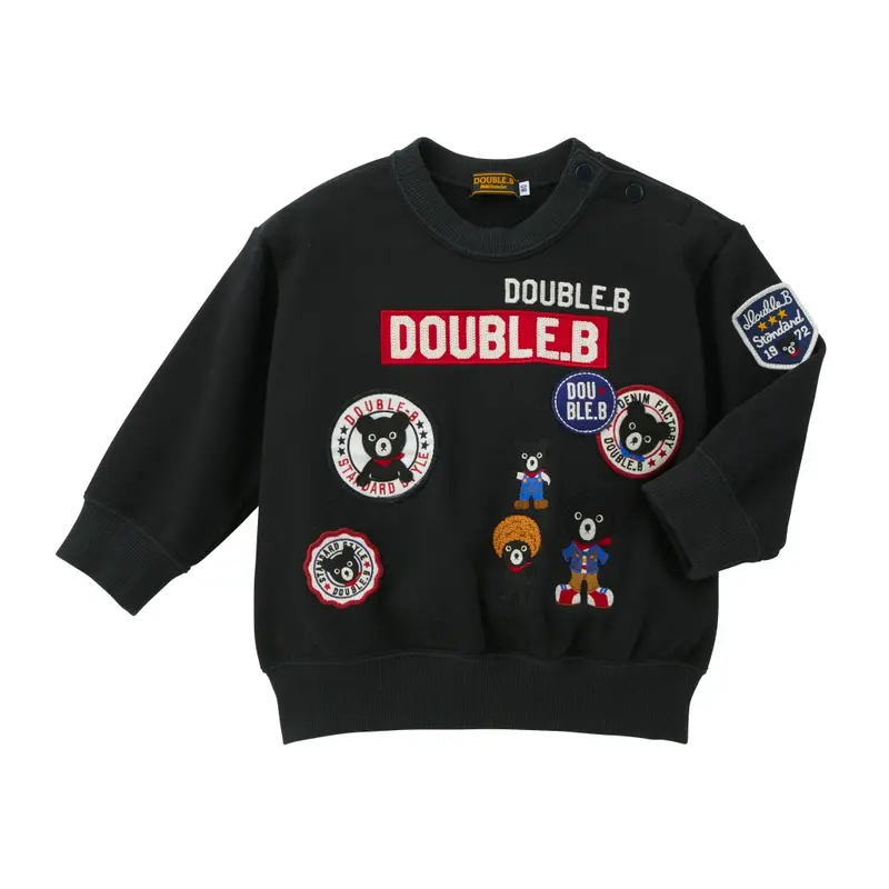 SWEAT SHIRT NOIR DOUBLE B BRODERIES