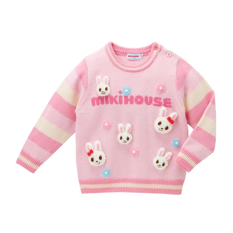 SWEATER EN LAINE ROSE USAKO