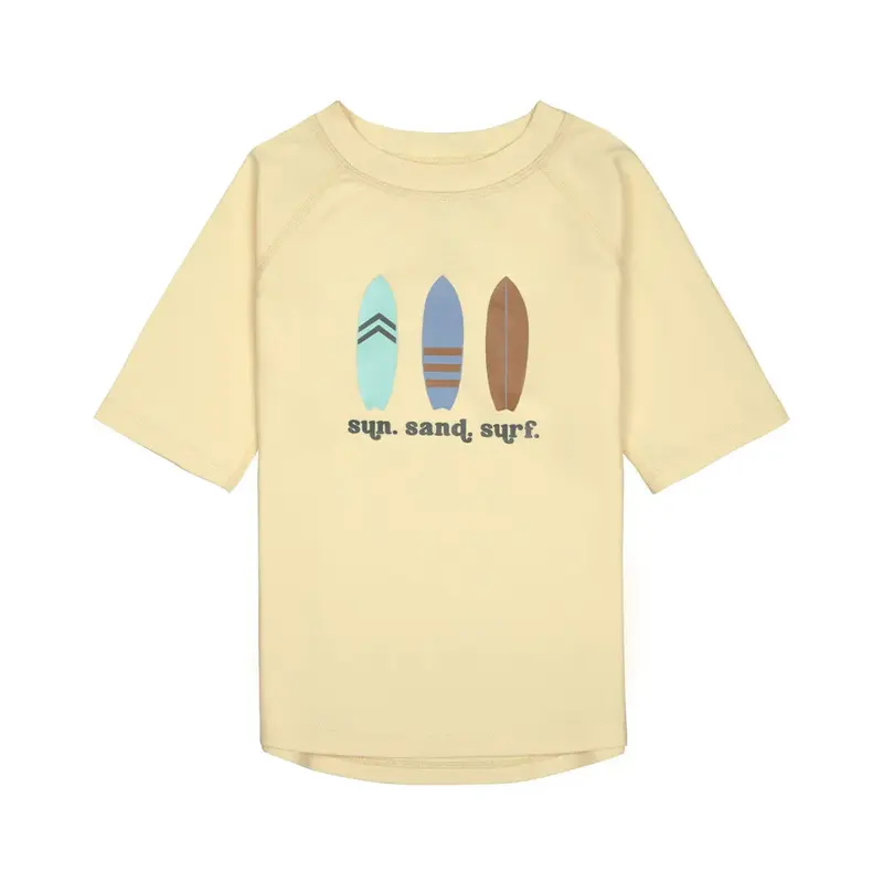 T-shirt anti-UV manches courtes Lässig - Planches de surf vanille