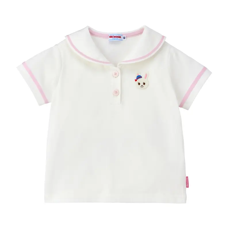 T-SHIRT BLANC COL MARIN USAKO