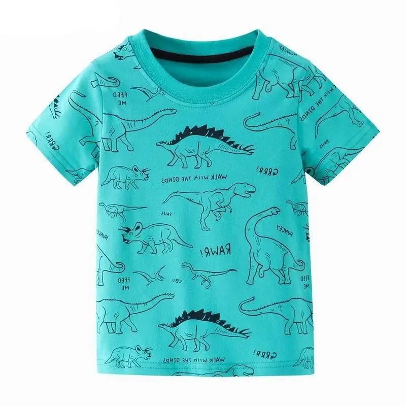 T-Shirt Bleu Dinosaure