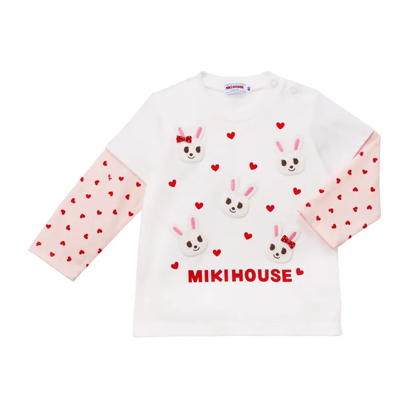 T-SHIRT BRODERIES USAKO MANCHES LONGUES CŒUR