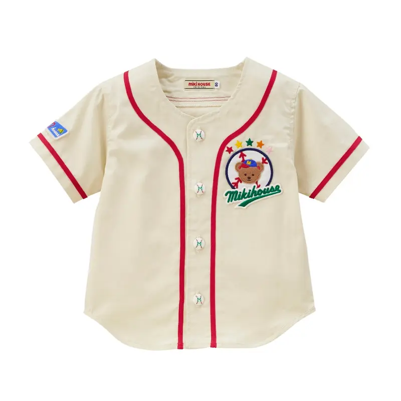 T-SHIRT CRÈME BASE-BALL MIKI HOUSE