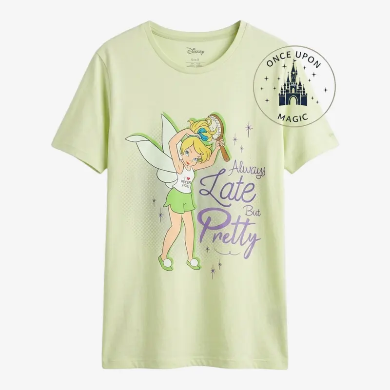 T-Shirt de Nuit Oversize Fée Clochette – Always Late But Pretty – Disneyland Paris