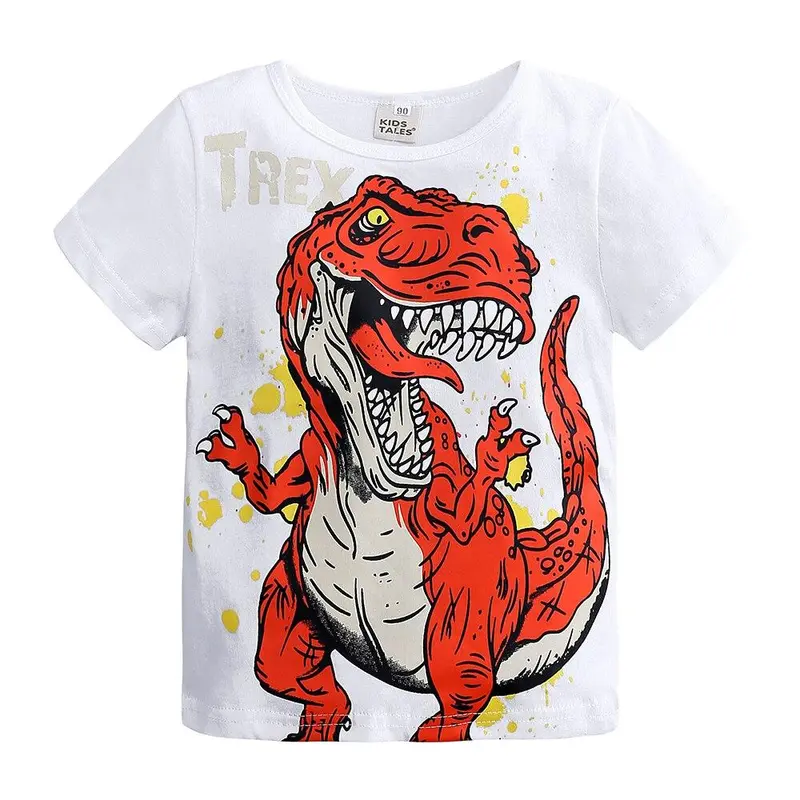 T-Shirt Dinosaure <br> Tyrannosaure Blanc