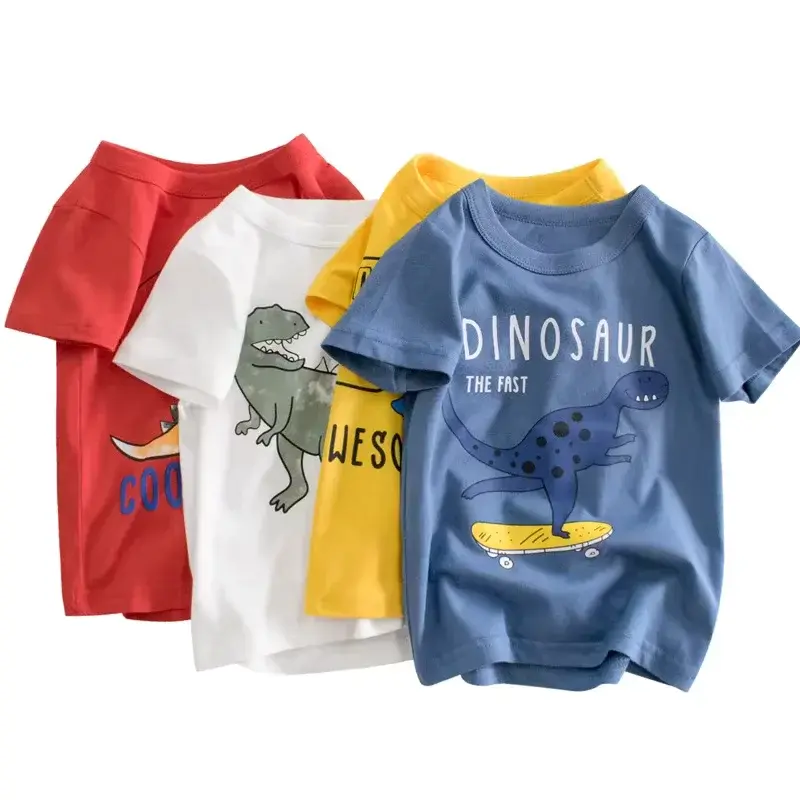 T-shirt dinosaure enfant blanc