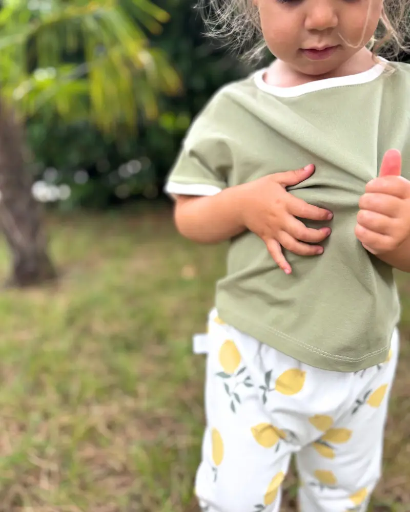 T-shirt enfant Jersey Kaki
