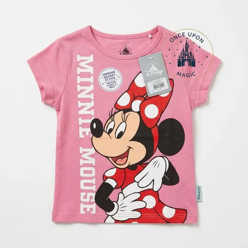 T-Shirt Enfant Minnie Mouse Graphique – Rose | Disneyland Paris