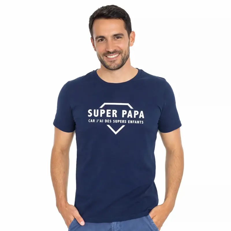 T-shirt Super Papa – Coton bio imprimé en France