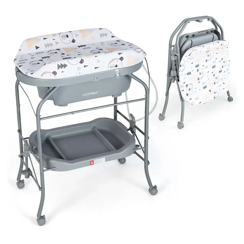 Table à langer 4-en-1 Mybooni — Baignoire + Rangements + Évolutif