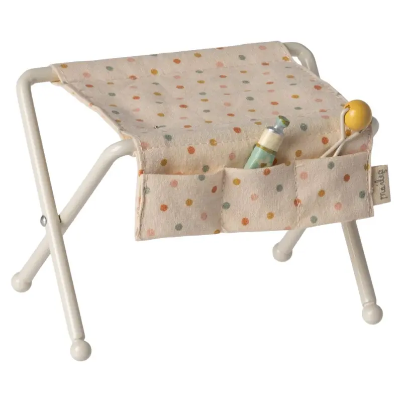 Table à langer, Bébé souris - Blanc cassé