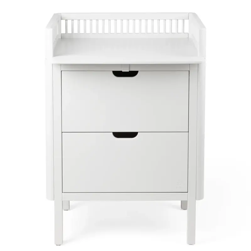 Table À Langer Sebra Avec Tiroirs, Blanc Classique