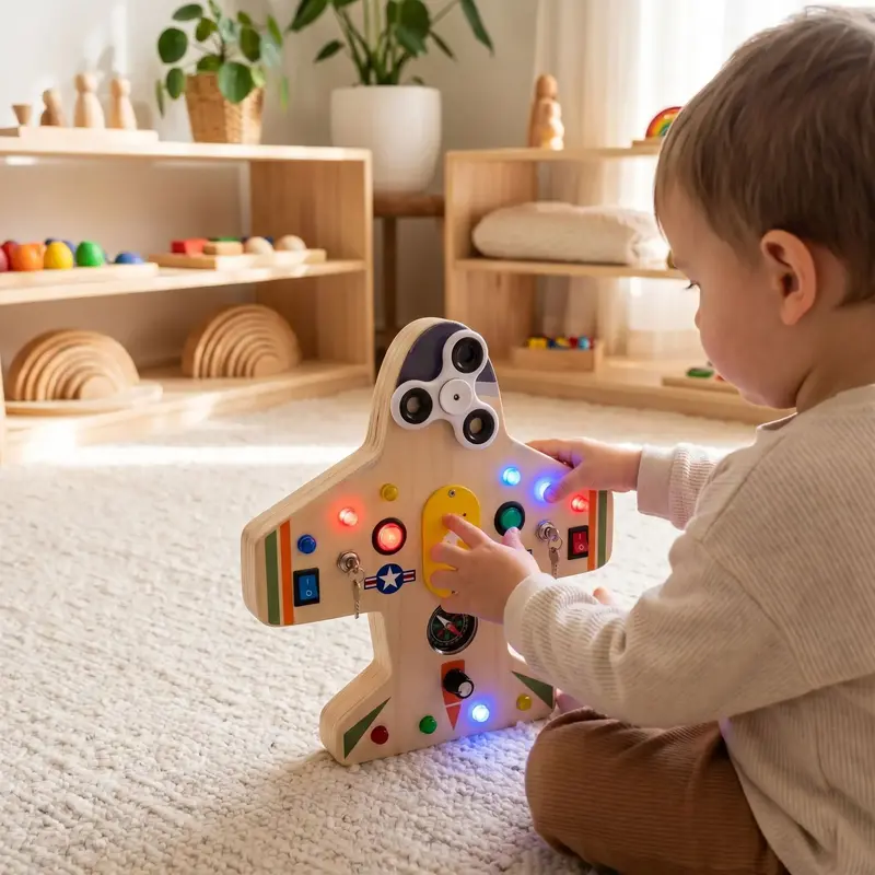 Tableau d’activité bébé lumineux Montessori